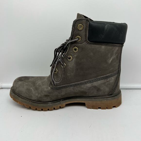 Timberland Boots Womens 8 Nubuck Suede Gray Lug Work - Picture 2 of 10